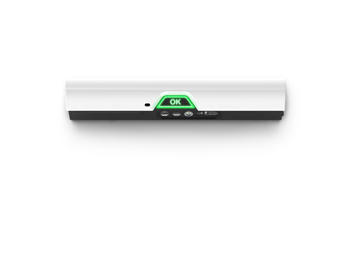 Airis Sense Multisensor close-up showing glowing green LED