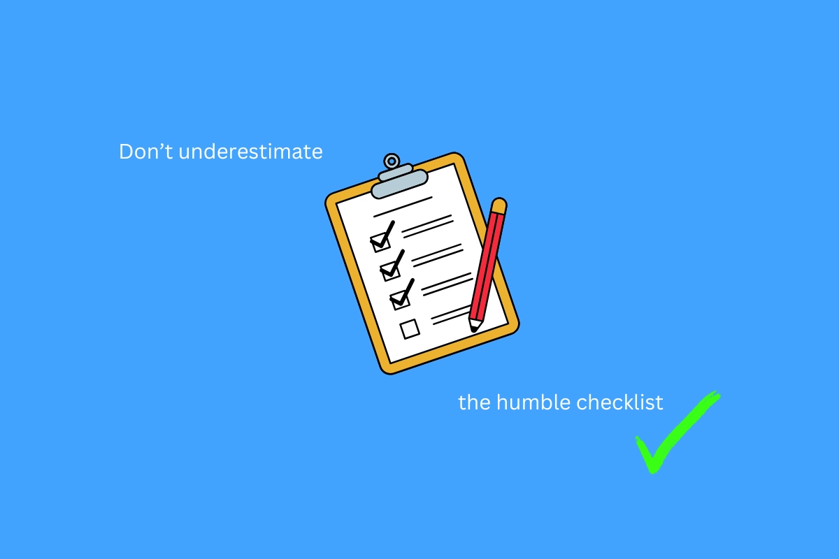 diagram: don't underestimate the humble checklist