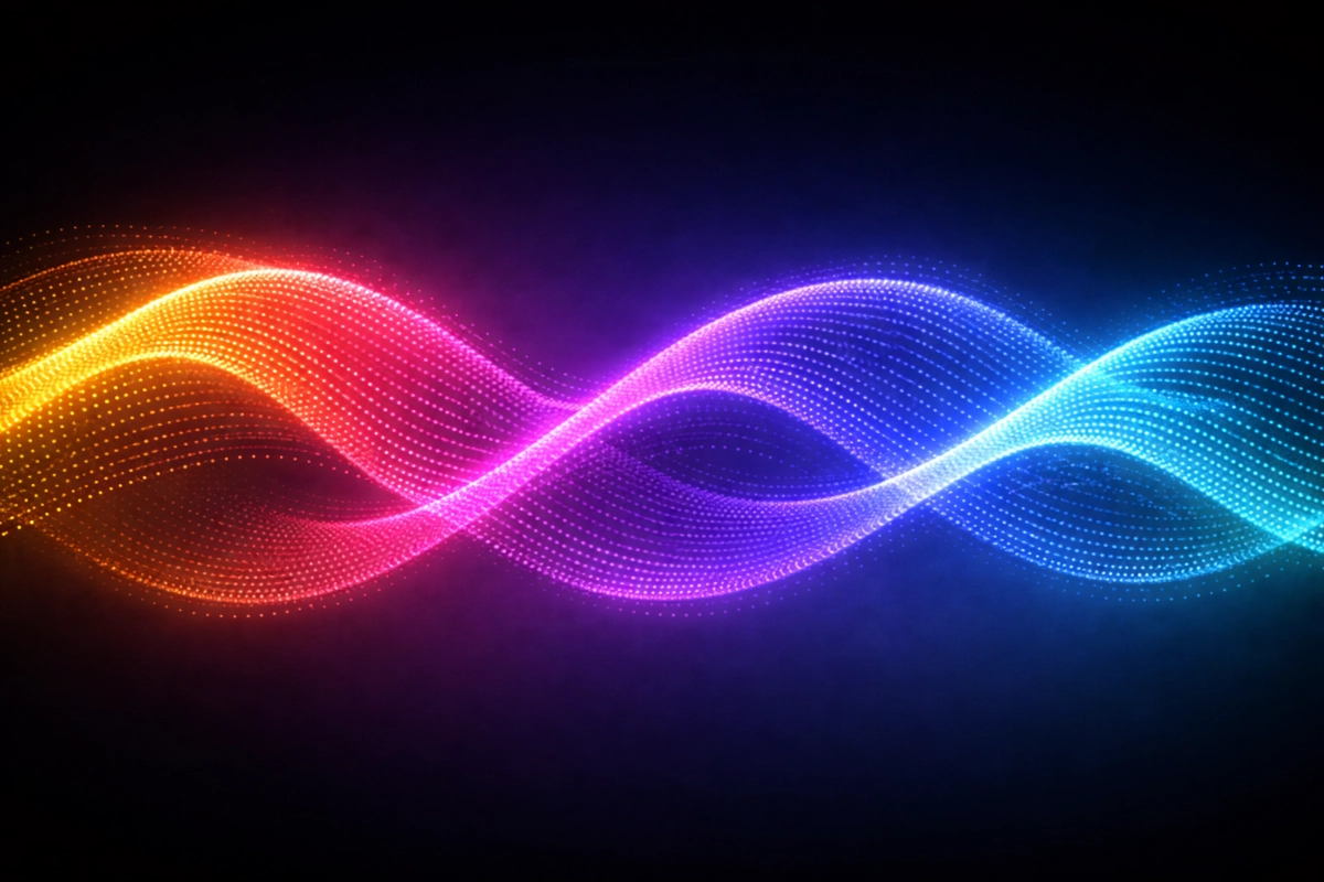 graphic showing a wave of different colours representing temperature change